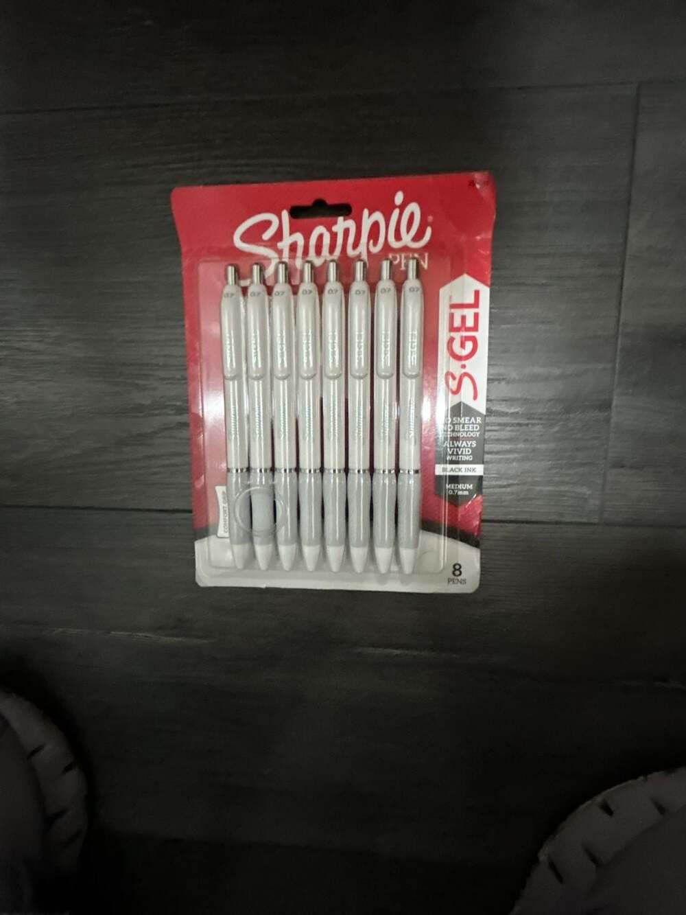 Sharpie S-Gel Gel Pens with, Black Ink, Medium Point 0.7mm, 8-Count Pack